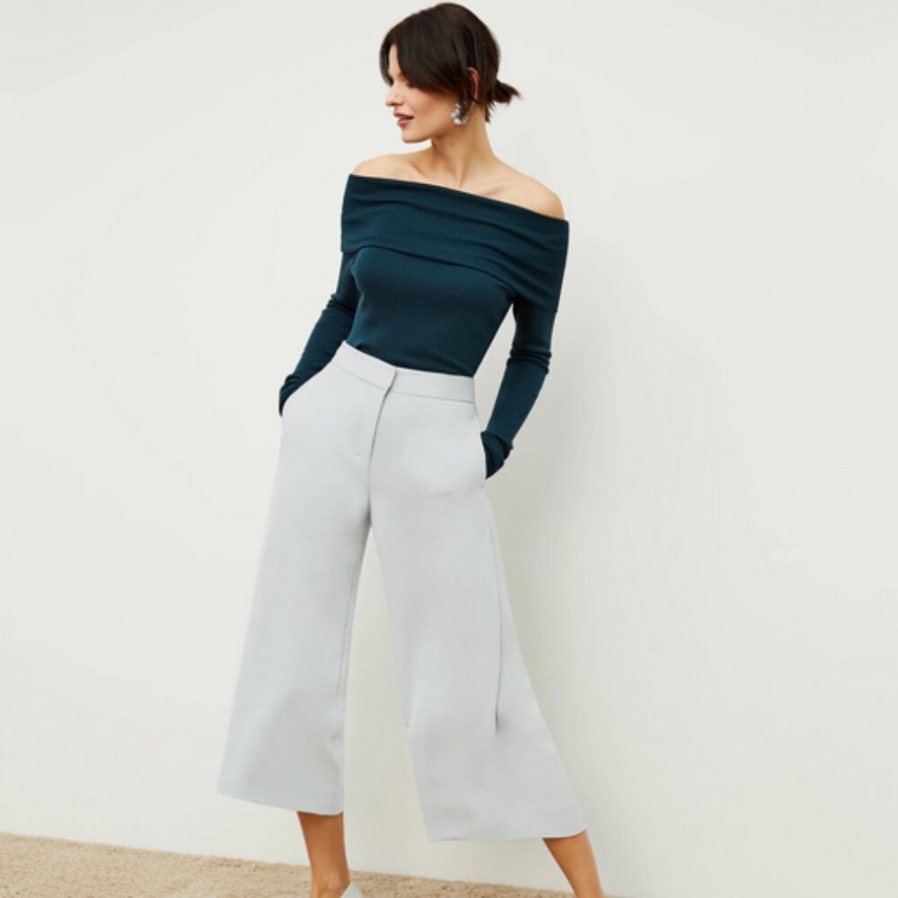 MM Lafleur Dae Top Silk Jersey in Deep Sea